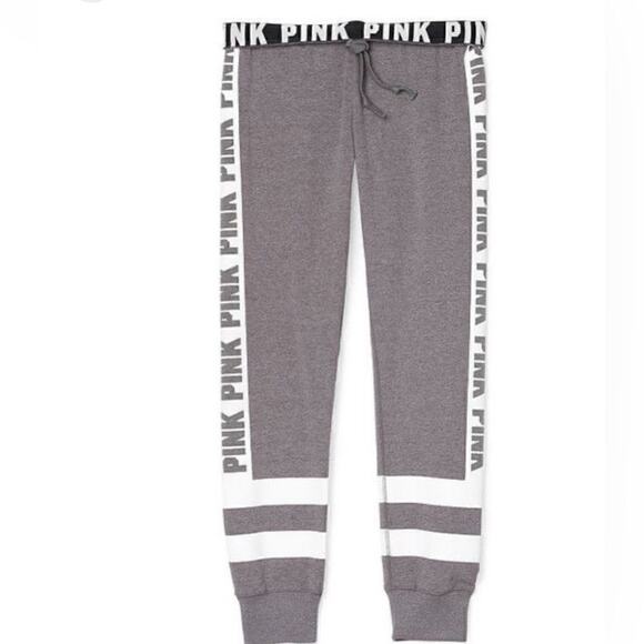 Victoria Secret Pink Grey sweatpants Joggers Size S - Picture 1 of 13